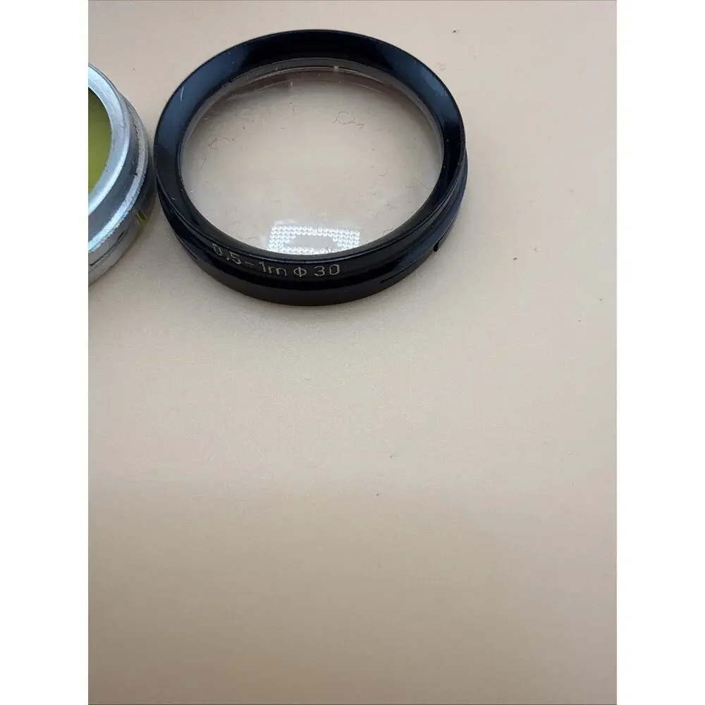 Vintage Meopta 4 Camera Filters, And Pax Leather Case With Hood
